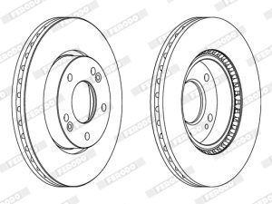 Disc frana KIA VENGA (YN) 1.4 CRDi 90 diesel 90 cai FERODO DDF1619C