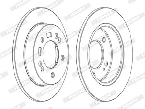 Disc frana KIA VENGA (YN) 1.4 CRDi 90 diesel 90 cai FERODO DDF1874C