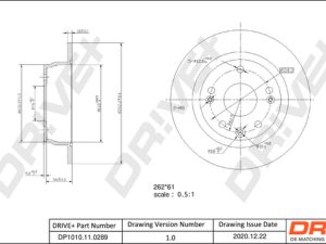 Disc frana KIA PRO CEED (ED) 2.0 benzina 143 cai DRIVE DP1010.11.0289