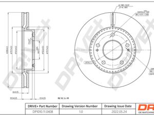Disc frana KIA PRO CEED (ED) 2.0 benzina 143 cai DRIVE DP1010.11.0408