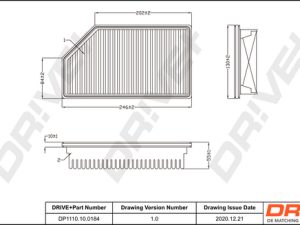 Filtru aer KIA VENGA (YN) 1.4 CRDi 90 diesel 90 cai DRIVE DP1110.10.0184