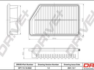 Filtru aer KIA CEED (JD) 1.6 GDI benzina 135 cai DRIVE DP1110.10.0522