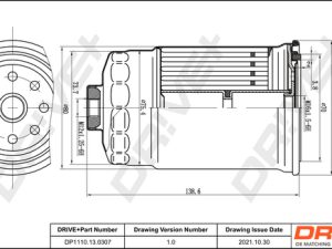 Filtru combustibil KIA PRO CEED (JD) 1.6 CRDi 128 diesel 128 cai DRIVE DP1110.13.0307