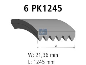 Curea transmisie cu caneluri KIA CEED (JD) 1.4 CVVT benzina 100 cai DT SPARE PARTS 6.31514
