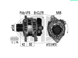 Alternator KIA CEED (JD) 1.4 CVVT benzina 100 cai ERA 209023A