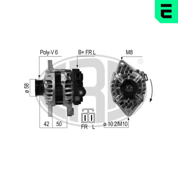 Alternator KIA CEED SW (ED) 1.4 LPG Benzina/Autogaz (GPL) 109 cai ERA 210649A