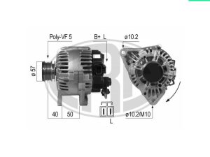 Alternator KIA CEED SW (ED) 1.6 CRDi 90 diesel 90 cai ERA 210650A