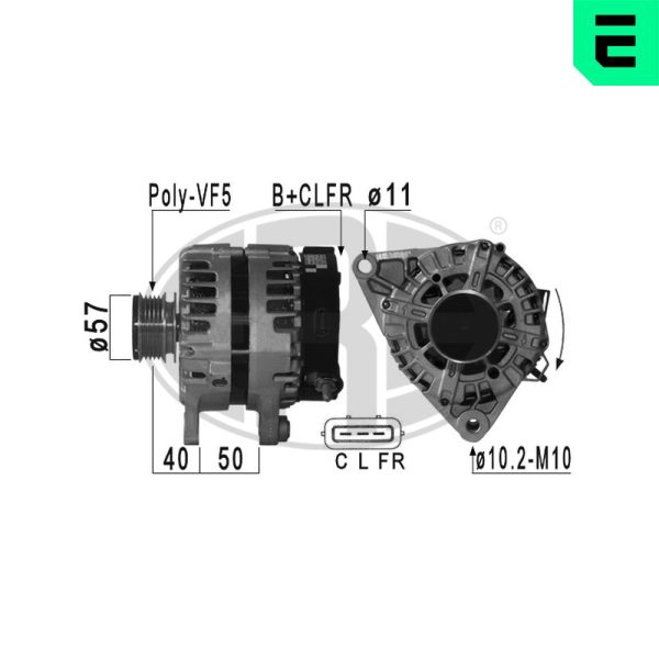 Alternator KIA CEED hatchback (ED) 1.6 CRDi 128 diesel 128 cai ERA 210942A
