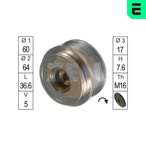 Fulie alternator KIA VENGA (YN) 1.4 CRDi 90 diesel 90 cai ERA ZN5466