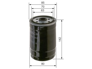 Filtru combustibil KIA OPTIMA (JF) 1.7 CRDi diesel 141 cai BOSCH F 026 402 362