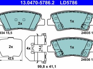Placute frana KIA OPTIMA (FSGDS6B) 2.0 CVVT Hybrid benzina/elector 190 cai ATE 13.0470-5786.2