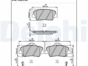 Placute frana KIA SELTOS (SP2, SP2I) 1.6 T-GDi 4WD (SP2) benzina 177 cai DELPHI LP3499