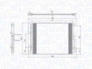 Condensator climatizare KIA CEED (JD) 1.6 CRDi 128 diesel 128 cai MAGNETI MARELLI 350203809000