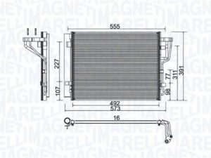 Condensator climatizare KIA PRO CEED (ED) 1.6 CRDi 115 diesel 115 cai MAGNETI MARELLI 350203976000