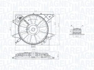 Ventilator radiator KIA CEED (JD) 1.6 CRDi 110 diesel 110 cai MAGNETI MARELLI 069422789010