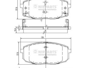 Placute frana KIA CEED (JD) 1.6 CRDi 128 diesel 128 cai NIPPARTS J3600319