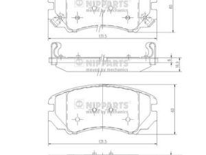 Placute frana KIA OPTIMA (FSGDS6B) 2.0 CVVT benzina 165 cai NIPPARTS J3600541