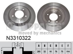 Disc frana KIA OPTIMA (JF) 1.7 CRDi diesel 141 cai NIPPARTS N3310322