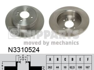 Disc frana KIA STONIC (YB) 1.0 T-GDi benzina 101 cai NIPPARTS N3310524