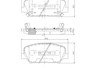 Placute frana KIA CEED (JD) 1.0 T-GDI benzina 120 cai NIPPARTS N3600547