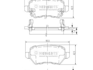 Placute frana KIA CEED (JD) 1.0 T-GDI benzina 120 cai NIPPARTS N3610310