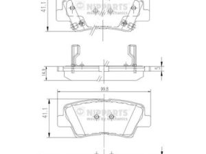 Placute frana KIA OPTIMA (JF) 2.0 T-GDi benzina 238 cai NIPPARTS N3610311