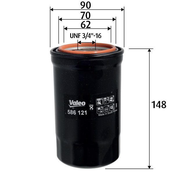 Filtru ulei KIA CEED hatchback (ED) 2.0 CRDi diesel 136 cai VALEO 586121