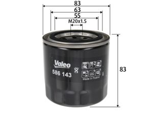 Filtru ulei KIA CEED (JD) 1.6 GT benzina 204 cai VALEO 586143