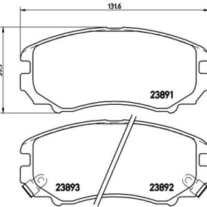 Placute frana KIA OPTIMA (FSGDS6B) 2.0 CVVT benzina 165 cai BREMBO P 30 018