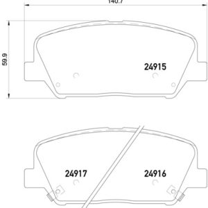Placute frana KIA CEED (JD) 1.6 CVVT benzina 131 cai BREMBO P 30 065