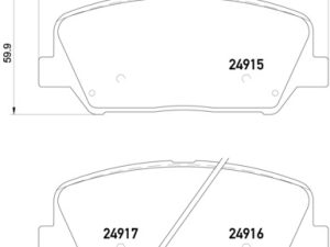 Placute frana KIA CEED (JD) 1.0 T-GDI benzina 120 cai BREMBO P 30 065