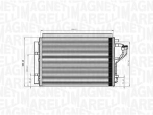 Condensator climatizare KIA CEED (JD) 1.6 GDI benzina 135 cai MAGNETI MARELLI 350203851000