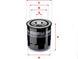 Filtru ulei KIA CEED Sportswagon (JD) 1.6 GDI benzina 135 cai SOFIMA S 3583 R