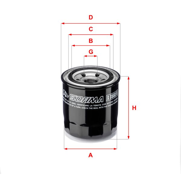 Filtru ulei KIA CEED (JD) 1.4 CVVT benzina 90 cai SOFIMA S 3583 R
