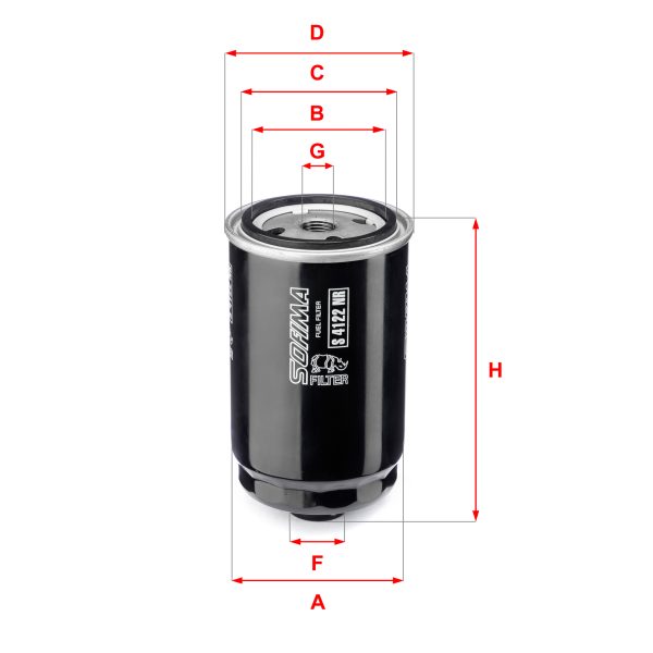 Filtru combustibil KIA PRO CEED (JD) 1.6 CRDi 110 diesel 110 cai SOFIMA S 4122 NR