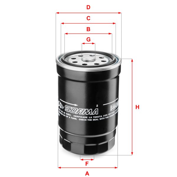 Filtru combustibil KIA CEED hatchback (ED) 1.6 CRDi 90 diesel 90 cai SOFIMA S 4443 NR