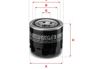 Filtru ulei KIA VENGA (YN) 1.4 CVVT benzina 90 cai SOFIMA S 6902 R