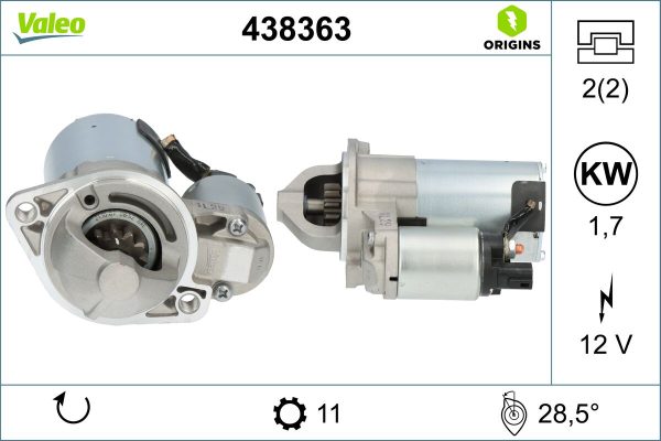 Electromotor KIA PRO CEED (JD) 1.6 CRDi 128 diesel 128 cai VALEO 438363