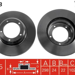 Disc frana LAND ROVER DEFENDER Station Wagon (L316) 2.5 TDI 4x4 (L316) diesel 113 cai TRW DF1803