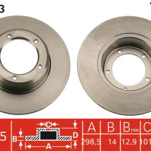Disc frana LAND ROVER DEFENDER Station Wagon (L316) 2.4 Td4 4x4 (L316) diesel 122 cai TRW DF1833