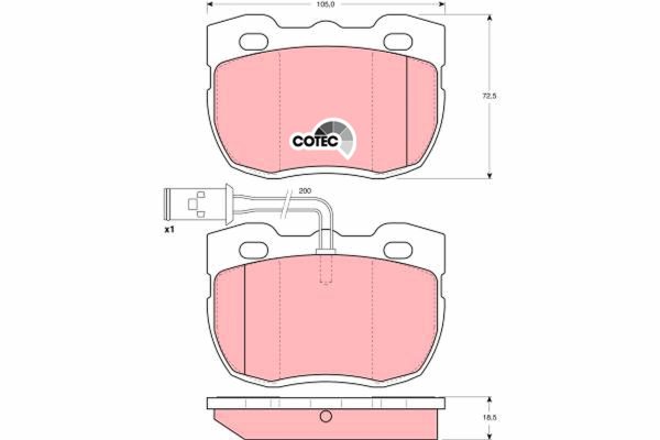 Placute frana LAND ROVER DEFENDER Cabrio (L316) 2.5 TDI 4x4 (L316) diesel 113 cai TRW GDB1093