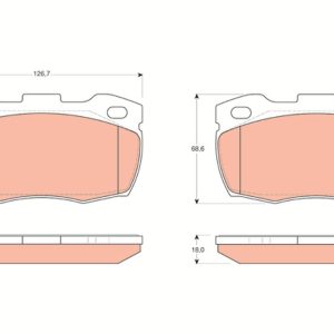 Placute frana LAND ROVER DEFENDER Cabrio (L316) 2.5 Td5 4x4 (L316) diesel 122 cai TRW GDB1452