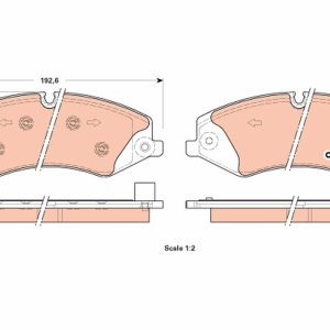 Placute frana LAND ROVER DEFENDER Van (L663) 2.0 D240 SD4 4x4 diesel 241 cai TRW GDB1898