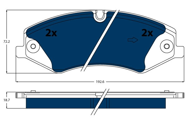 Placute frana LAND ROVER DEFENDER Van (L663) 3.0 D250 MHEV 4x4 Diesel/electro 249 cai TRW GDB1898BTE