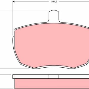 Placute frana LAND ROVER DEFENDER Station Wagon (L316) 2.5 4x4 benzina 83 cai TRW GDB341
