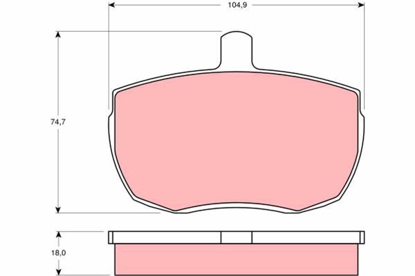 Placute frana LAND ROVER DEFENDER Station Wagon (L316) 2.5 4x4 benzina 83 cai TRW GDB341
