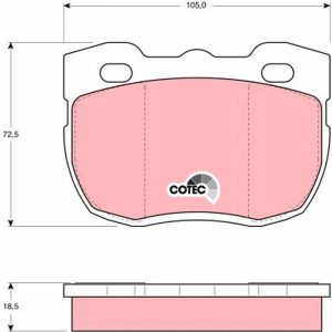Placute frana LAND ROVER DEFENDER Cabrio (L316) 3.5 4x4 benzina 117 cai TRW GDB394
