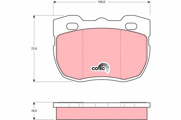 Placute frana LAND ROVER DEFENDER Station Wagon (L316) 2.5 TDI 4x4 (L316) diesel 113 cai TRW GDB394