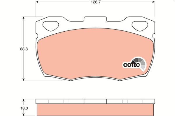 Placute frana LAND ROVER DEFENDER Cabrio (L316) 2.5 Td5 4x4 (L316) diesel 122 cai TRW GDB395