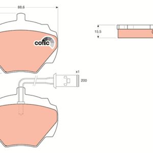 Placute frana LAND ROVER DEFENDER Station Wagon (L316) 2.5 4x4 benzina 83 cai TRW GDB976